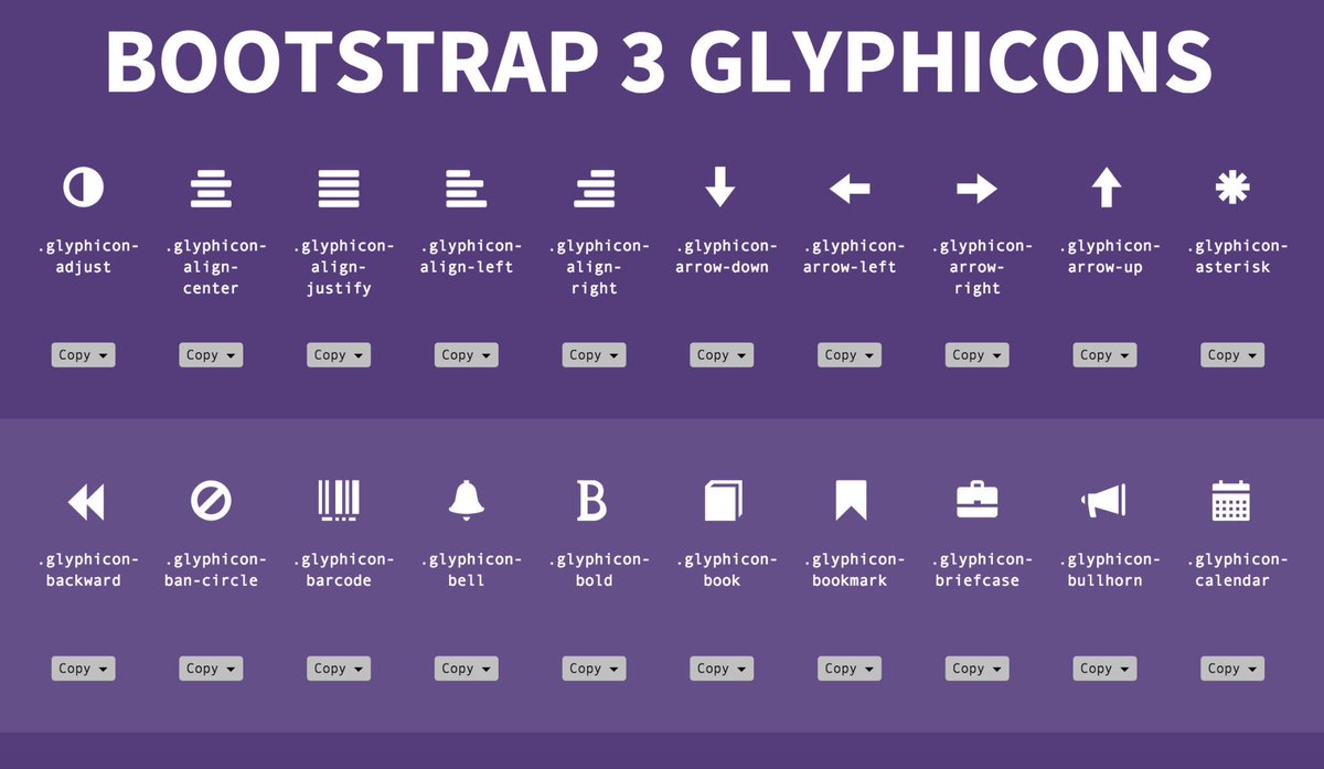 Bootstrap 3 Glyphicons
